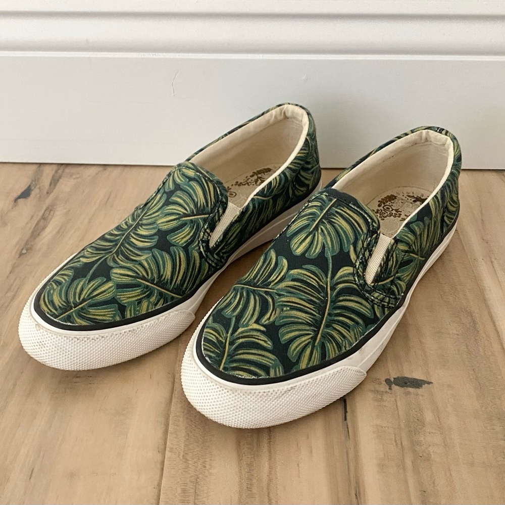 Keds x Rifle Paper Co Slip-On in Monstera Leaf Print